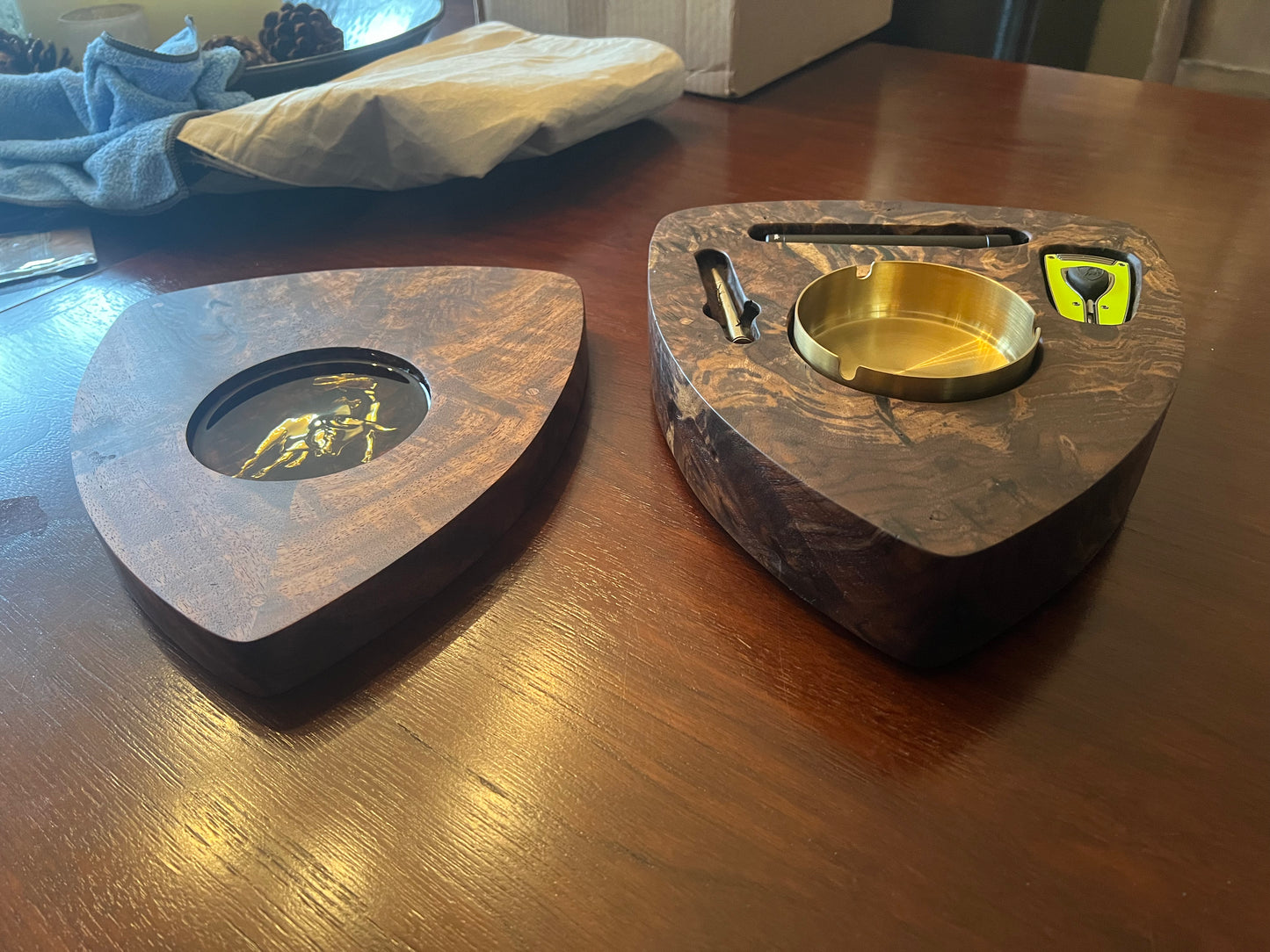 Custom Lambo Walnut Ashtray