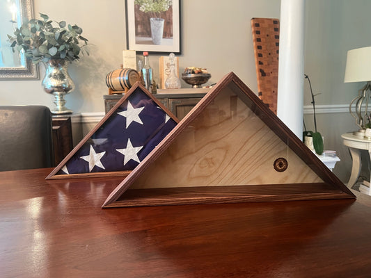 American Flag Veteran's Display Case